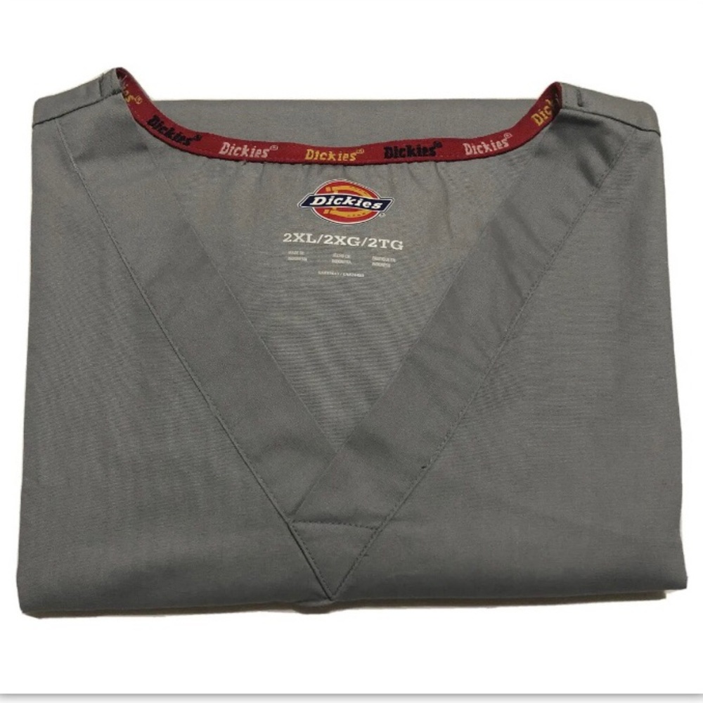 Dickies Scrubs Women’s Plus 2XL Solid Stretch With Patched Pockets Gray Medical